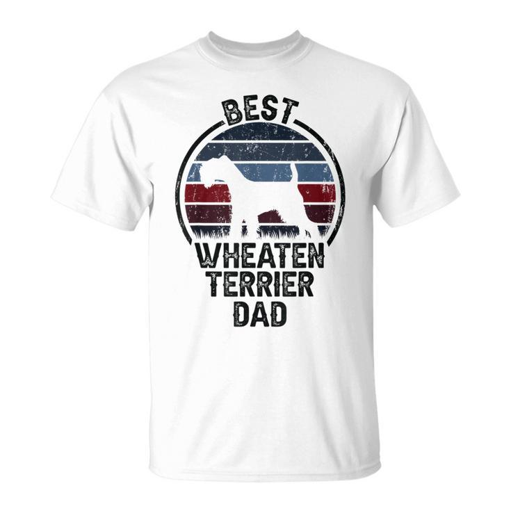 Best Dog Father Dad Vintage Wheatie Wheaten Terrier T-Shirt