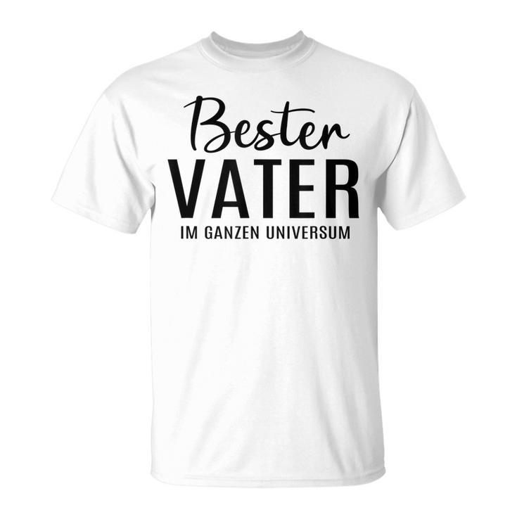 Bester Vater im Universum T-Shirt, Geburtstags-Lustiges Geschenk für Papa