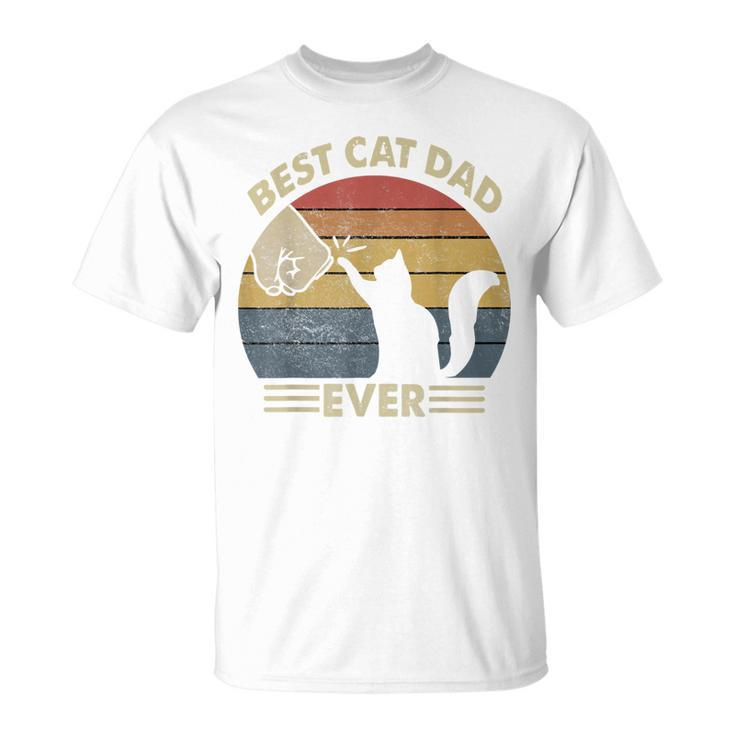 Black Cat Dad Best Cat Dad Ever Kitten Lover Gift Vintage Unisex T-Shirt