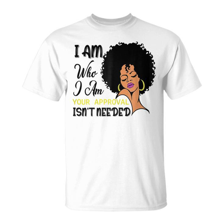 Black Queen Lady Curly Natural Afro African American Ladies Gift For Womens Unisex T-Shirt
