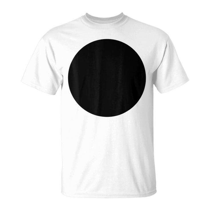 Blank Abstract Printed Black Circle Novelty Graphics Design  Unisex T-Shirt
