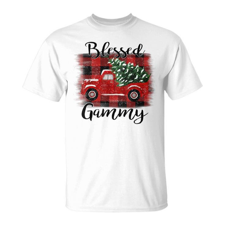 Blessed Gammy Red Truck Vintage Christmas Tree Unisex T-Shirt