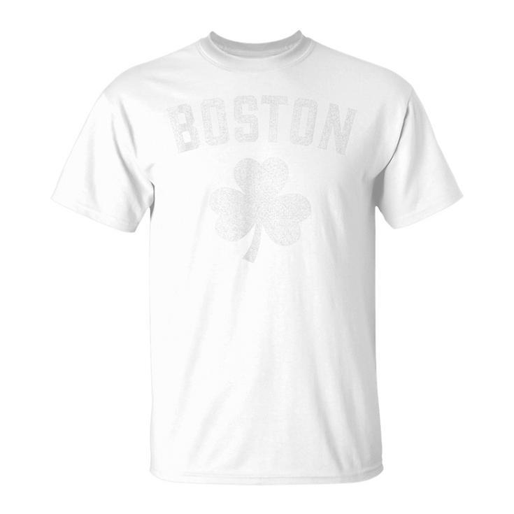 Boston St Patricks Day Pattys Day Shamrock T-Shirt