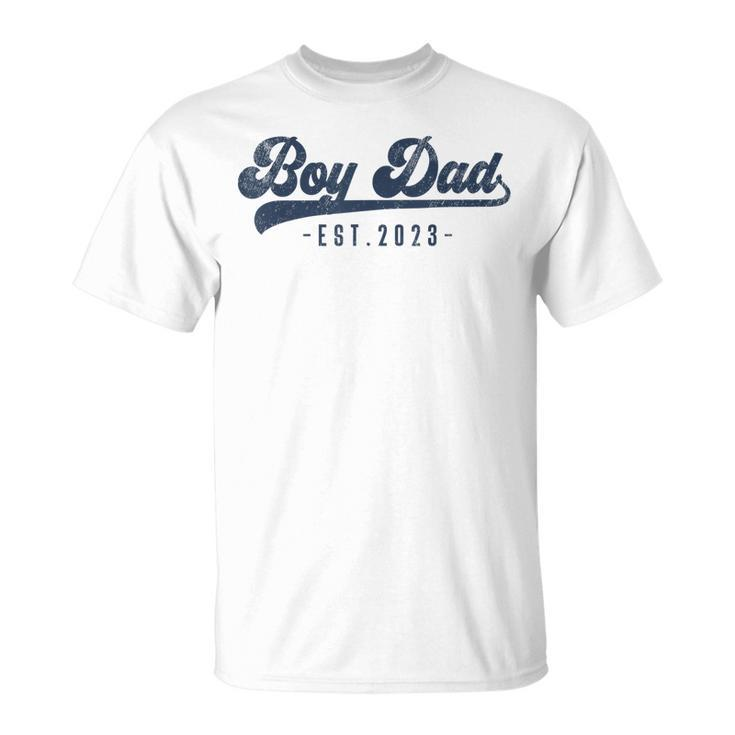 Boy Dad Est 2023 Boy Dad To Be New Daddy T-shirt