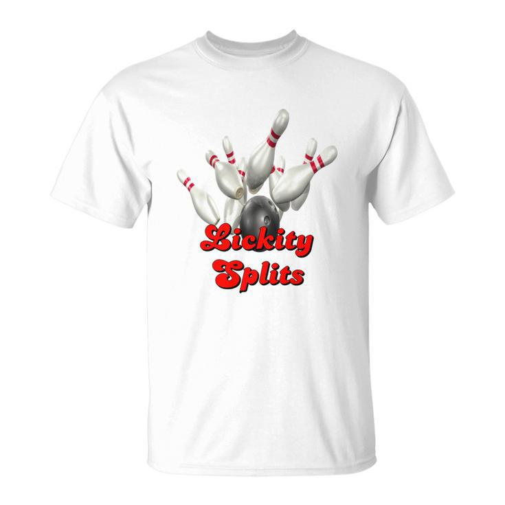 Brown Bowling Team Lickity Splits T-Shirts T-shirt