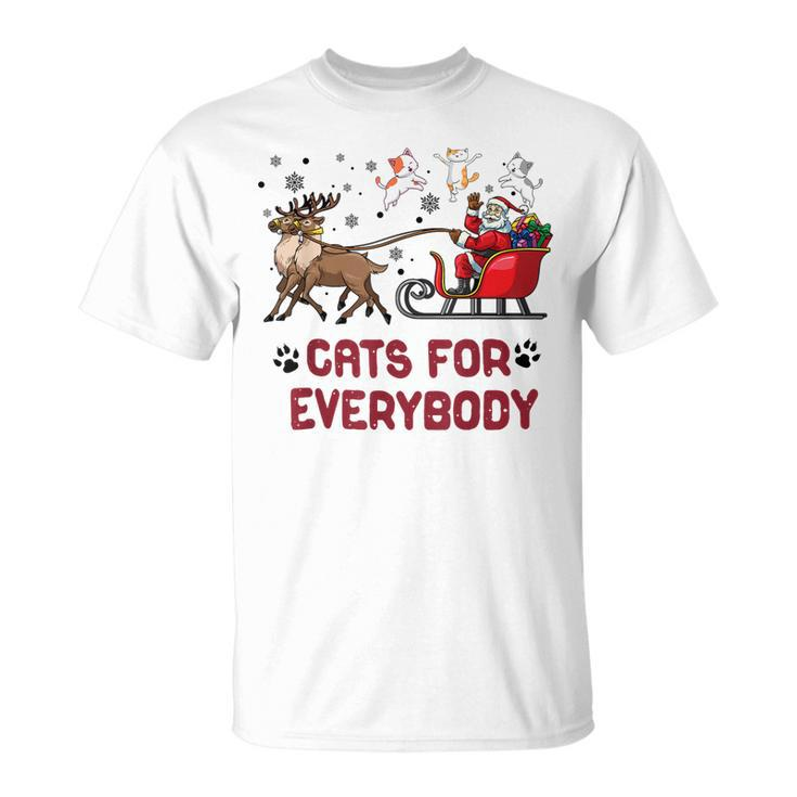 Cats For Everybody Ugly Christmas Cat Xmas Favorite T-shirt