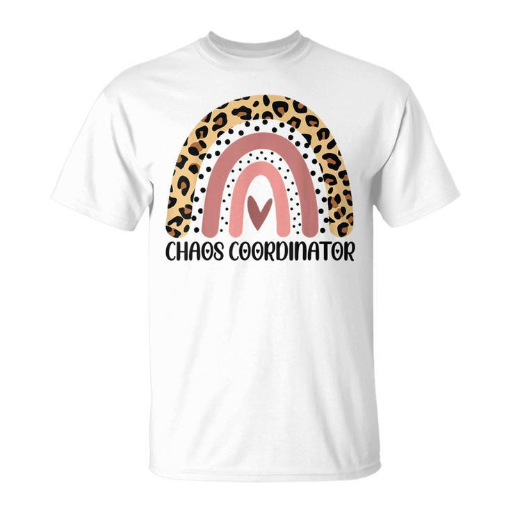 Chaos Coordinator Cheetah Print Leopard Boho Rainbow Womens Unisex T-Shirt