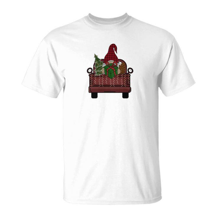 Christmas Gnomes Red Truck V2 T-shirt