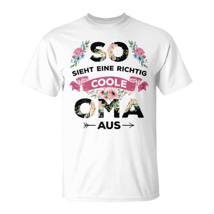 Coole Oma T-Shirt, So Sieht Eine Richtige Oma Aus Design für Großmütter