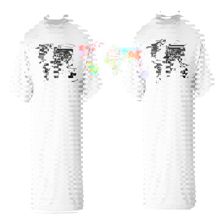 Countries Flags Girls World Maps Kids World Maps Boys Unisex T-Shirt ...