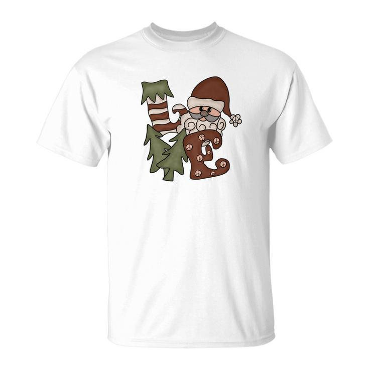 Cute Christmas Santa Love T-shirt