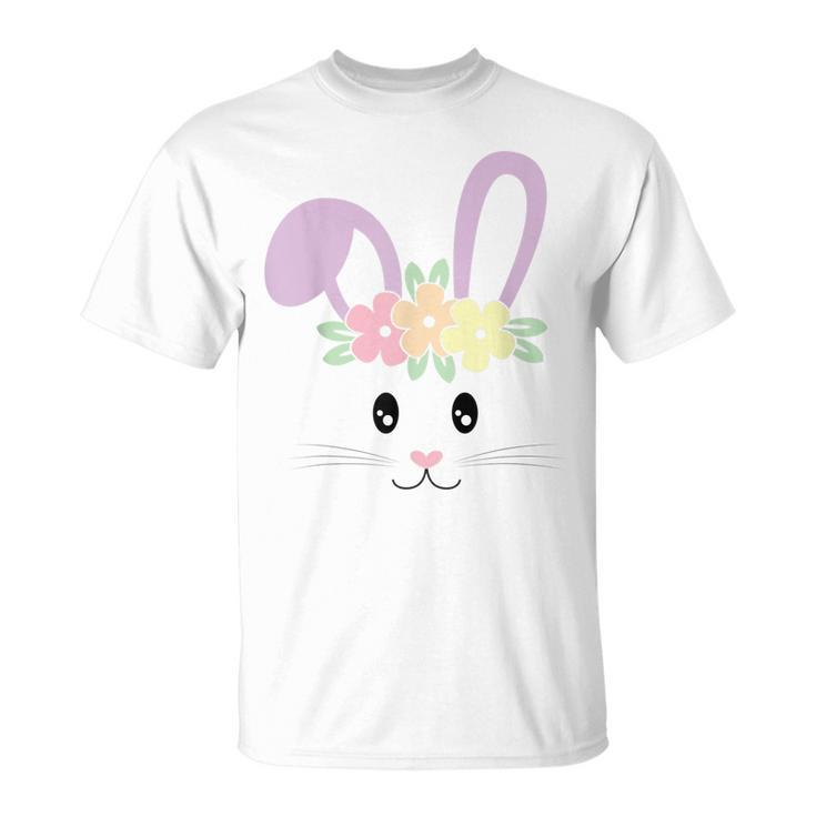 Cute Easter Bunny Face Pastel  For Girls And Toddlers  Unisex T-Shirt