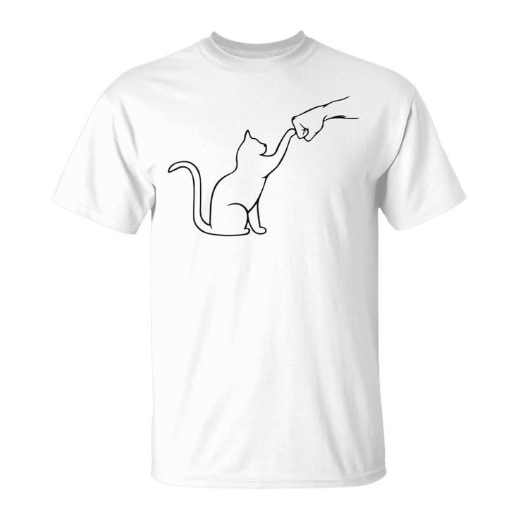 Cute Pet  I Love My Cat Best Friend Fist Bump Cat Lovers  Unisex T-Shirt