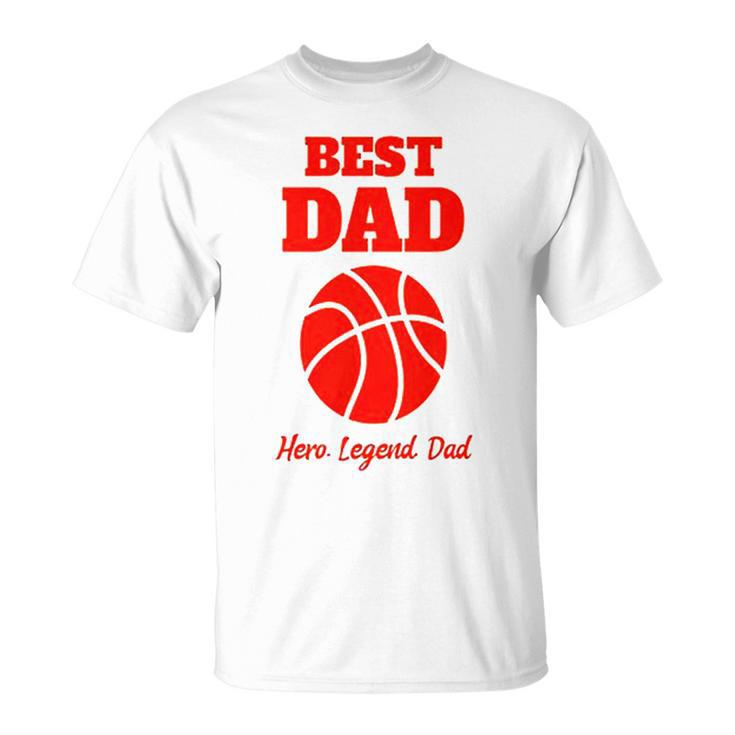 Dad Basketball Cool Fathers Day Gift Dad Basketball S Unisex T-Shirt