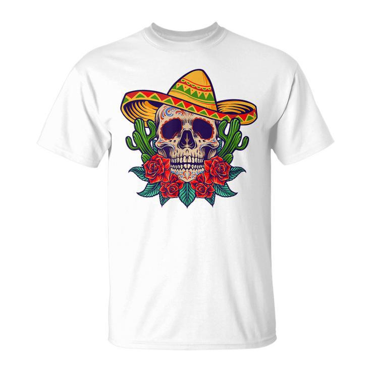 Day Of The Dead Sugar Skull Cinco De Mayo  Unisex T-Shirt