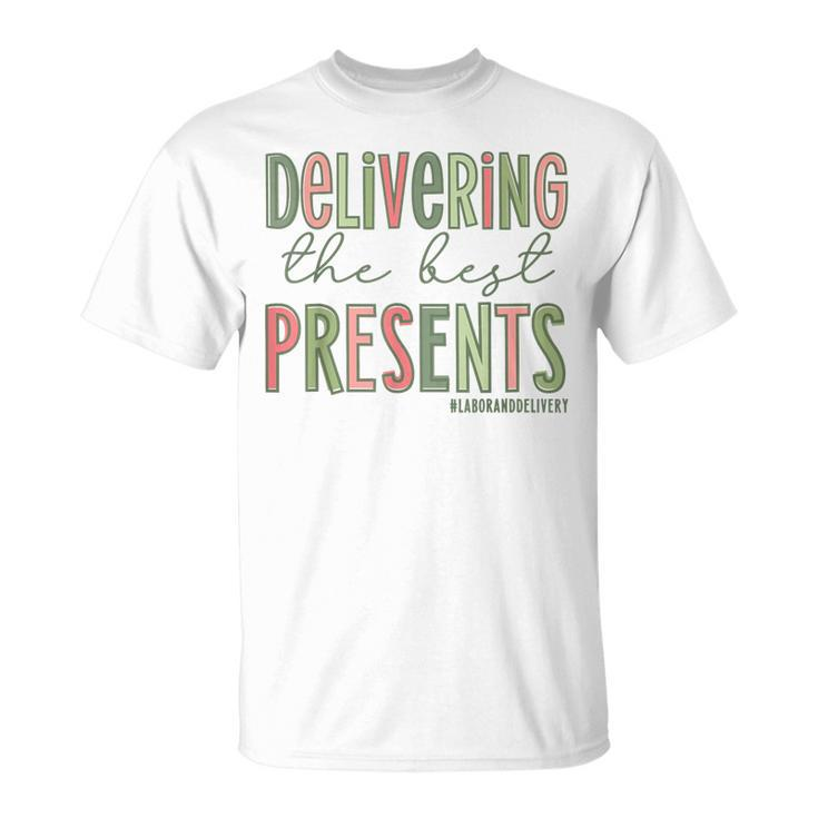 Delivering The Best Presents Xmas Labor And Delivery Nurse T-shirt