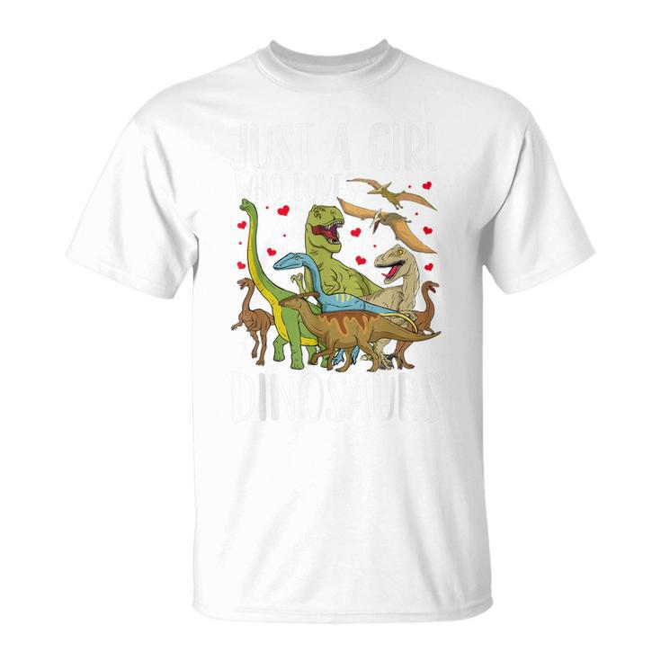 Dinosaur Just A Girl Who Loves Dinosaurs Brachiosaurus  Unisex T-Shirt