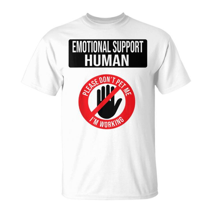 Emotional Support Human Halloween Costume Do Not Pet Me  Unisex T-Shirt