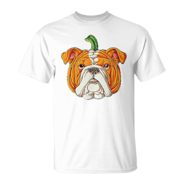 English Bulldog Pumpkin T-shirt