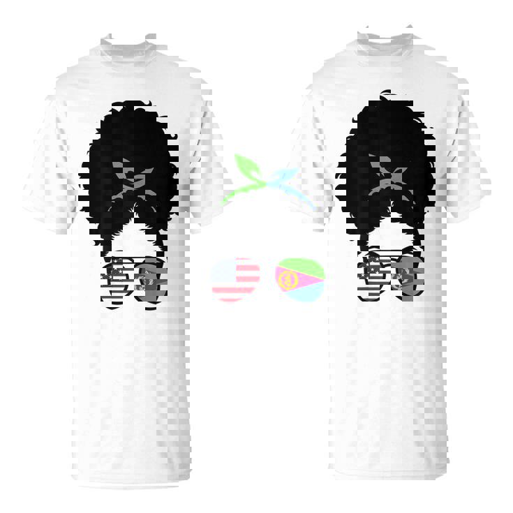 Eritrea Roots Eritrean Girl Afro Bun Eritrea Heritage Unisex T-Shirt