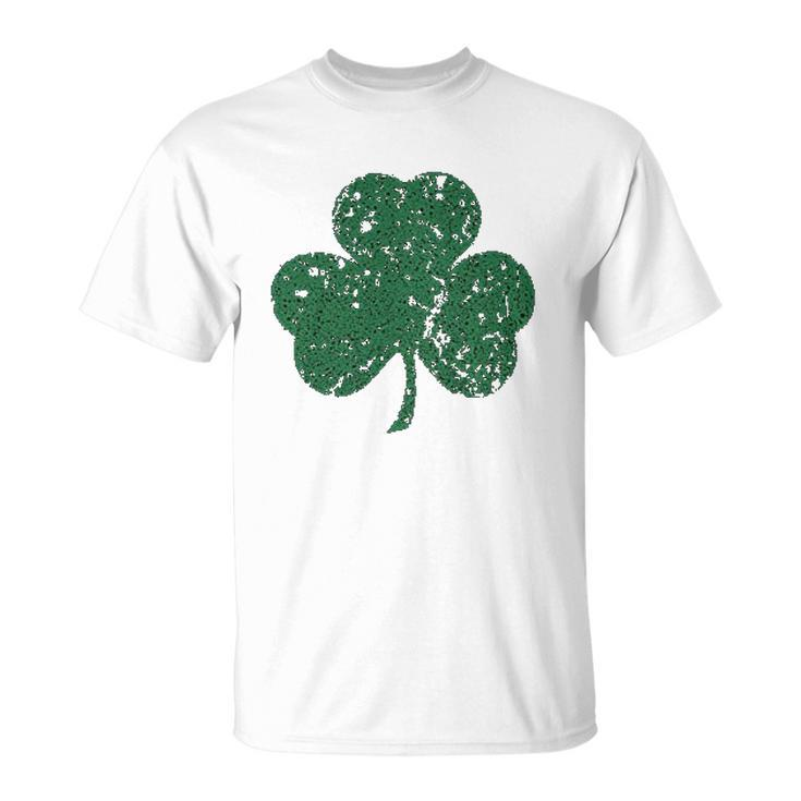 Faded Shamrock Lucky Clover St Patricks Day T-shirt