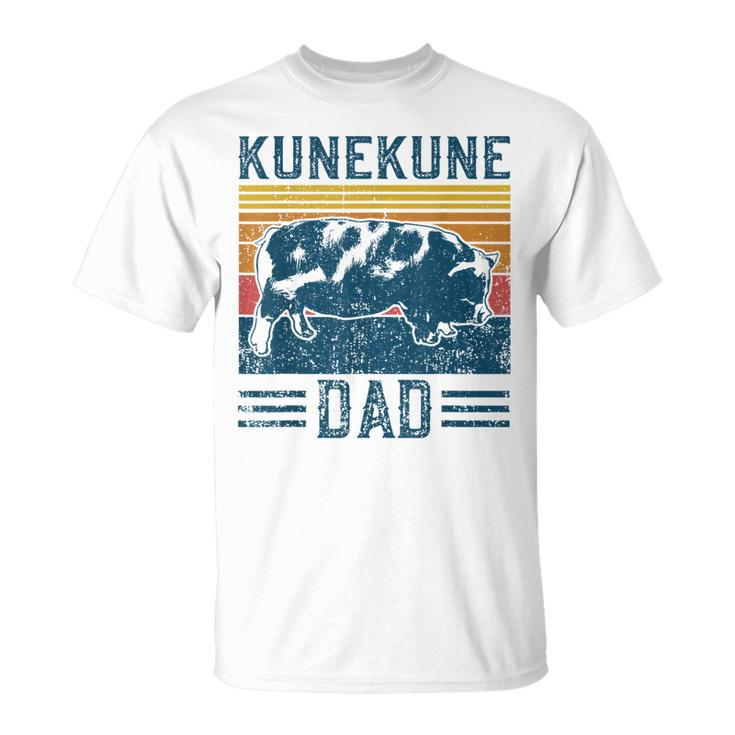 Mens Farming Breed Vintage Kunekune Pig Dad T-Shirt