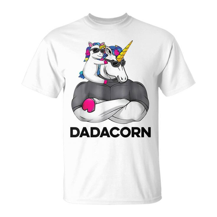 Fathers Day Gift Unicorn Dad  Funny Dadacorn Men  Unisex T-Shirt
