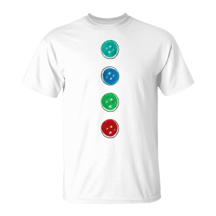 Four Groovy Buttons Blue Cat Halloween Custom Kid T-shirt