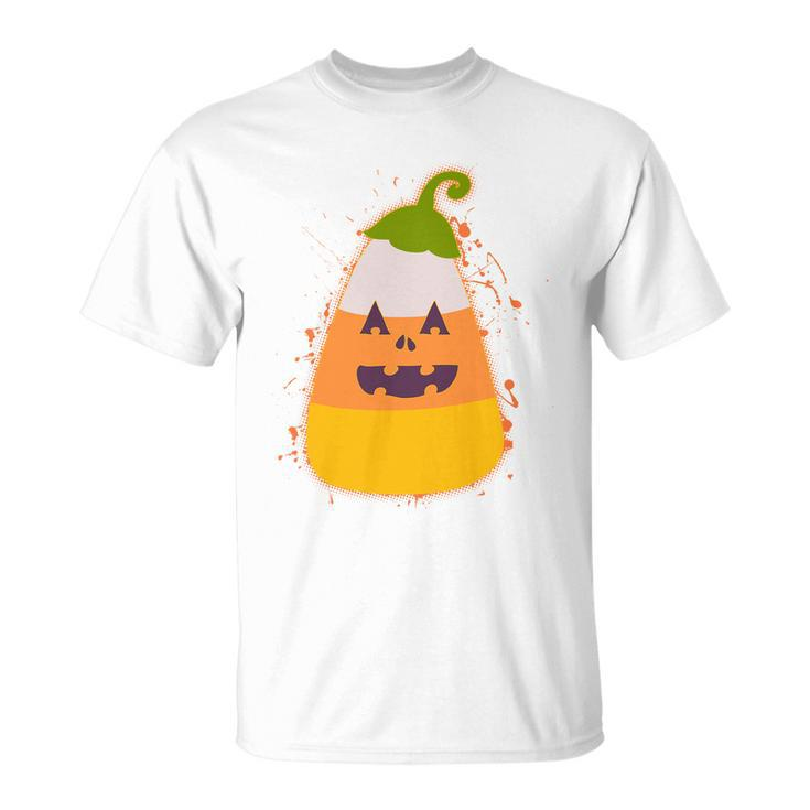 Funny Halloween Candy Corn Pumpkin Unisex T-Shirt
