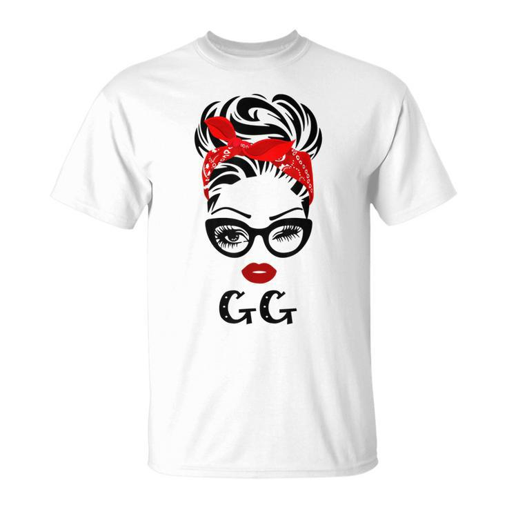Gg Wink Eye Woman Face Gift For Gg Grandma Gift For Womens Unisex T-Shirt