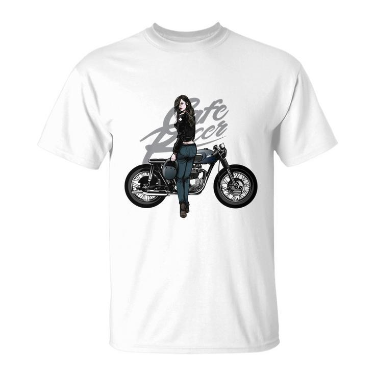 Girl With Vintage Car Unisex T-Shirt