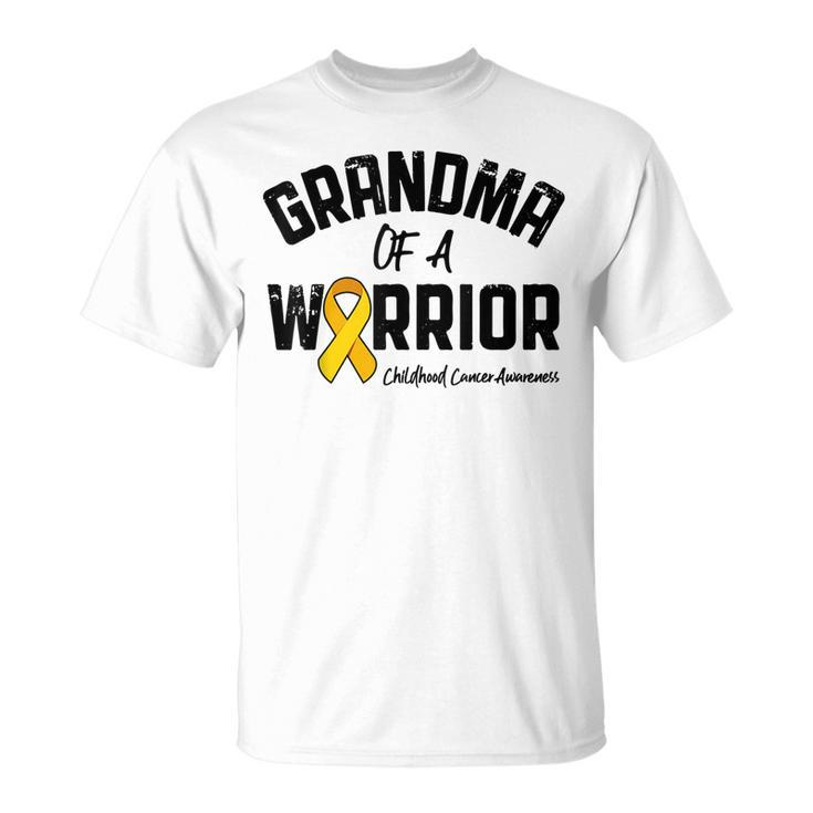 Grandma Of A Warrior Childhood Cancer Awareness Gifts Women Unisex T-Shirt