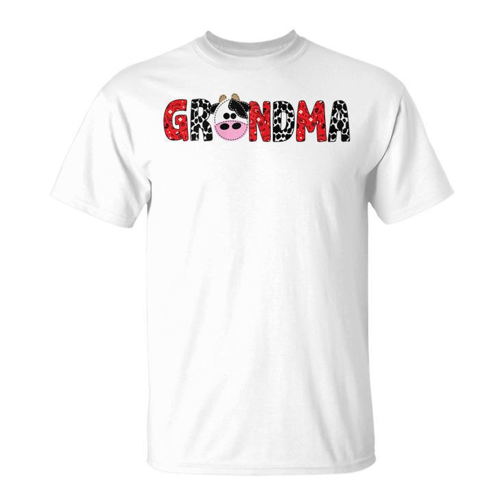 Grandma Of The Birthday For Boy Cow Farm Birthday Cow Nana Gift For Womens Unisex T-Shirt