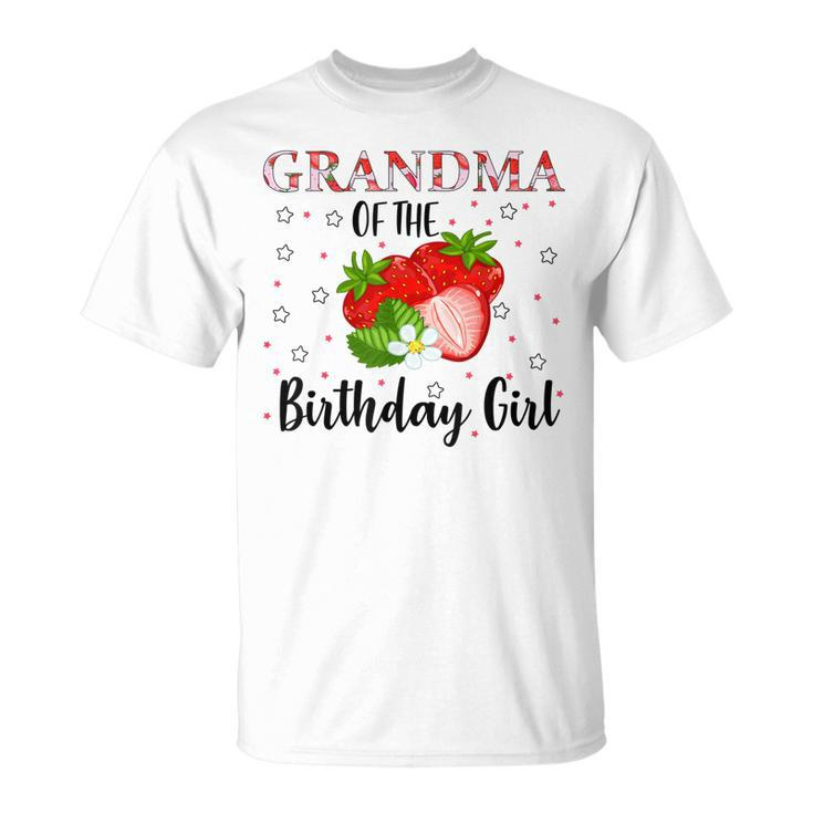 Grandma Of The Birthday Girl First Birthday Strawberry Party Unisex T-Shirt