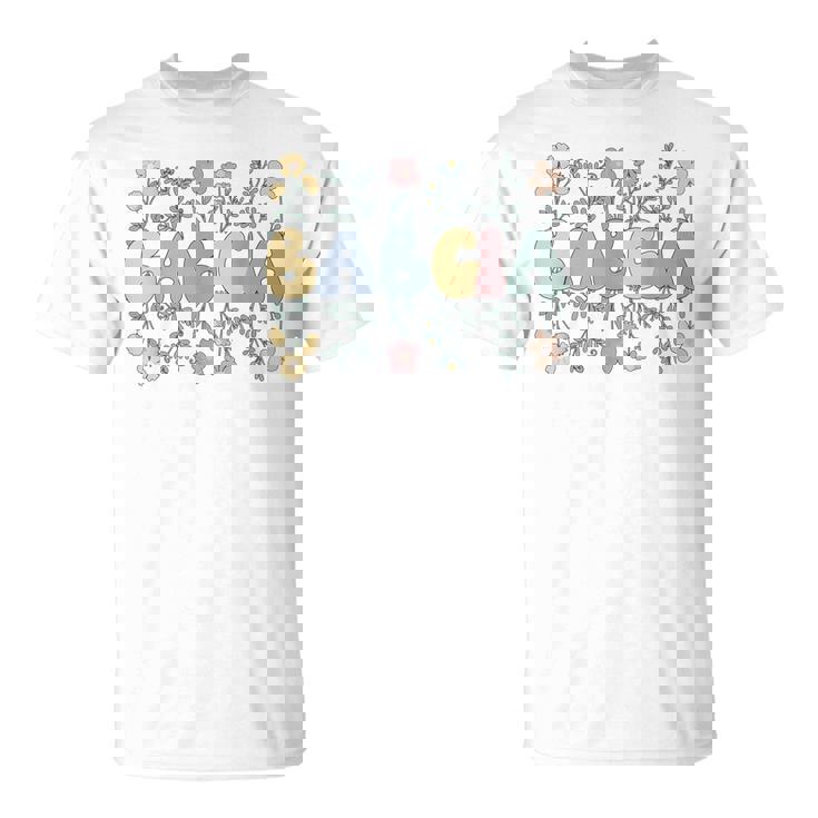 Groovy Babcia Grandmother Flowers Babcia Grandma Unisex T-Shirt