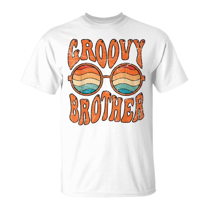 Groovy Brother 70S Aesthetic 1970S Retro Brother Hippie  Unisex T-Shirt
