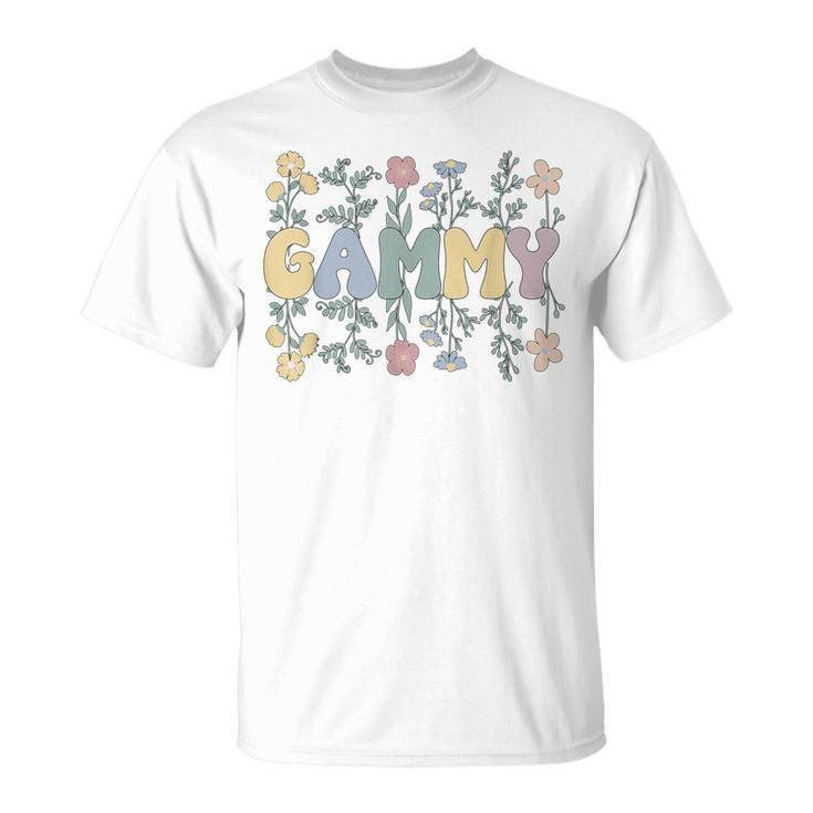 Groovy Gammy Grandmother Flowers Gammy Grandma Unisex T-Shirt