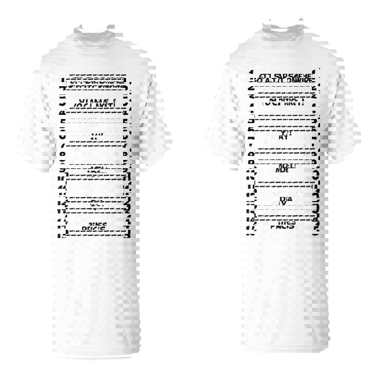 Hair Length Check Measurement Backprint Back  Unisex T-Shirt