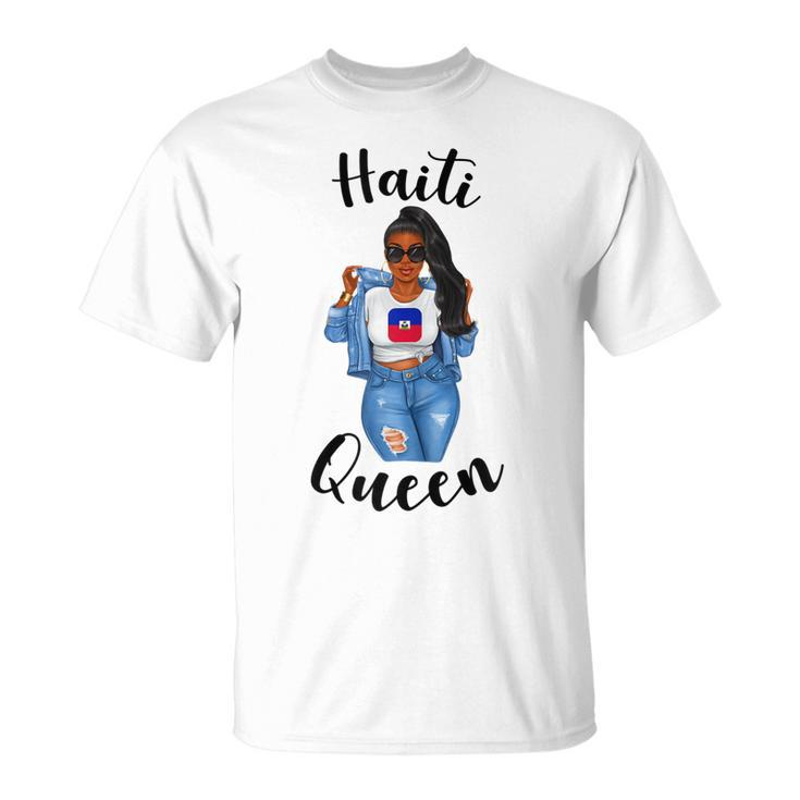 Haiti Queen Caribbean Pride Proud Women Womans Haitian Girl Gift For Womens Unisex T-Shirt