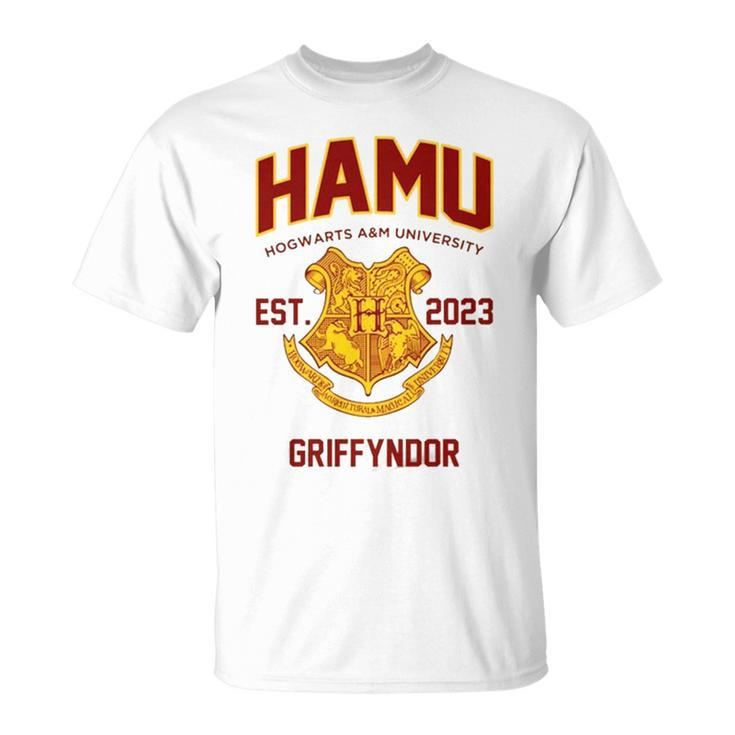 Hamu Hogwarts A&AmpM University Griffyndor Est  Unisex T-Shirt