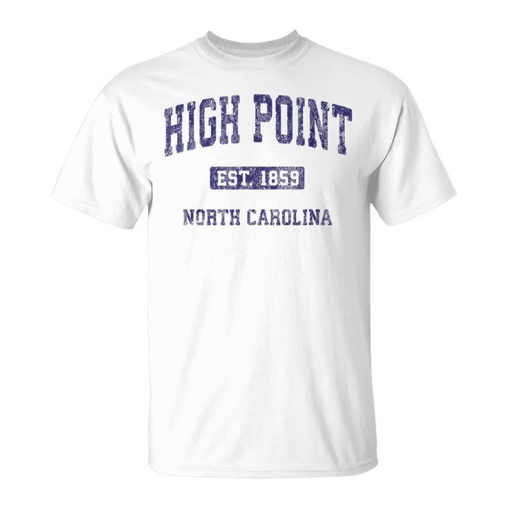 High Point North Carolina Nc Vintage Athletic Sports Design  Unisex T-Shirt