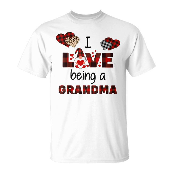 I Love Being A Grandma Nana Mimi Gnome Holding Heart Pajama Unisex T-Shirt