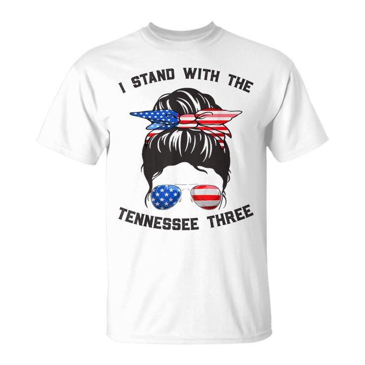 I Stand With The Tennessee Three Messy Bun  Unisex T-Shirt
