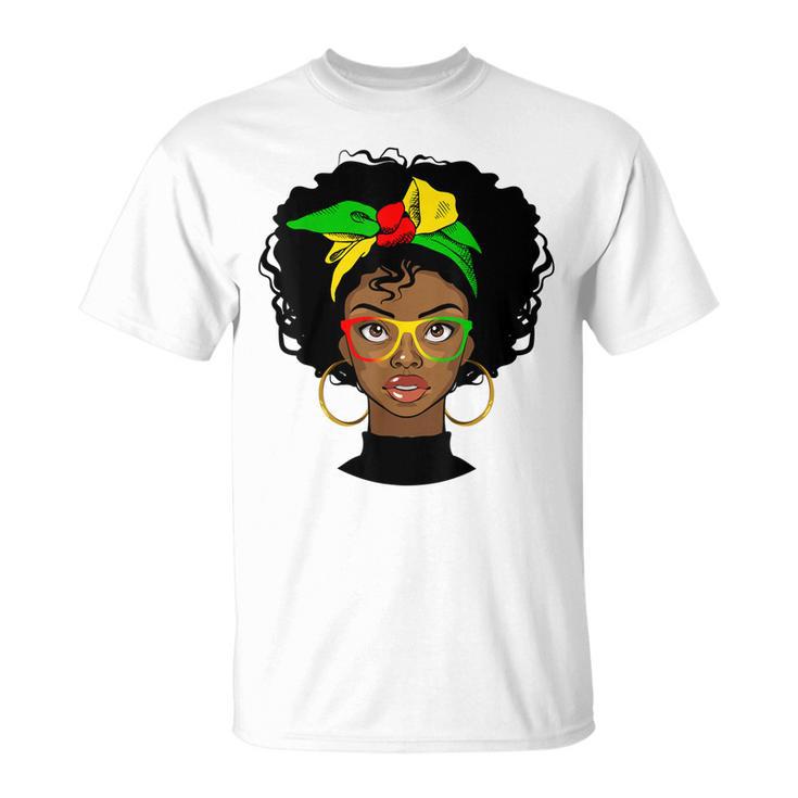 Junenth Afro Woman Black Queen African American Melanin Men's Back ...