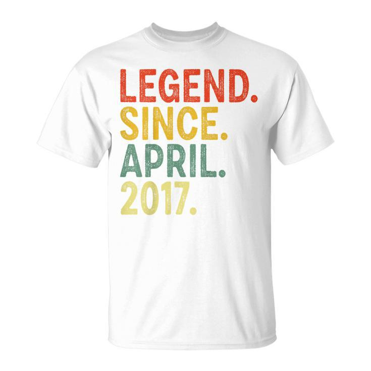 Kids 6 Year Old Legend Since April 2017 6Th Birthday  Unisex T-Shirt