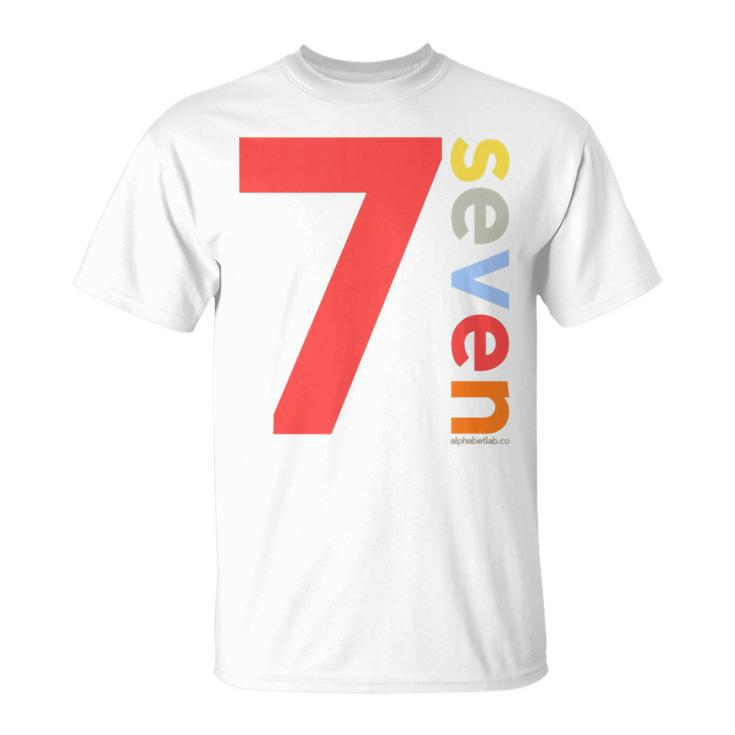 Kids 7Th Birthday  Boy 7 Year Old Seven | Party Age 7 Ideas  Unisex T-Shirt