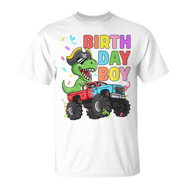 Kids Birthday Boy Monster Truck Dinosaur T-Rex Pirate Toddler  Unisex T-Shirt