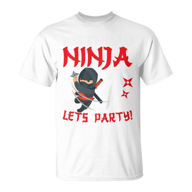 7th Birthday Ninja Kids T-Shirt