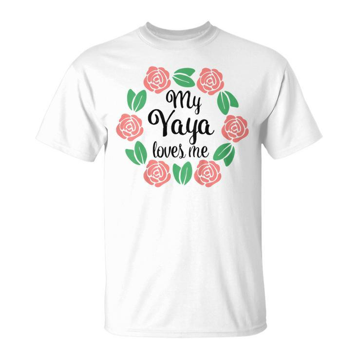 Kids My Yaya Loves Me Mothers Day Xmas Grandma Girl Unisex T-Shirt
