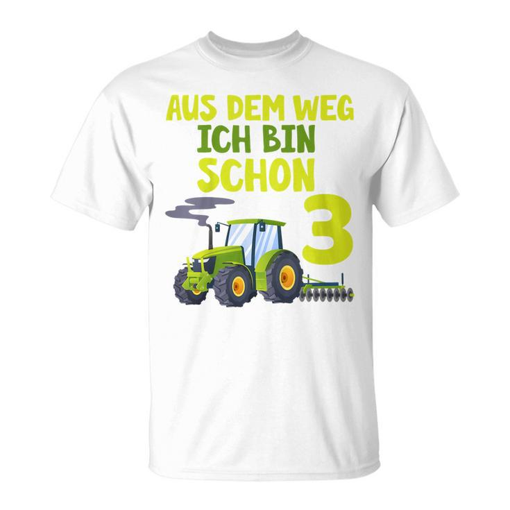 Kinder Ich Bin Schon 3 Traktor T-Shirt für Jungen, Trecker Motiv